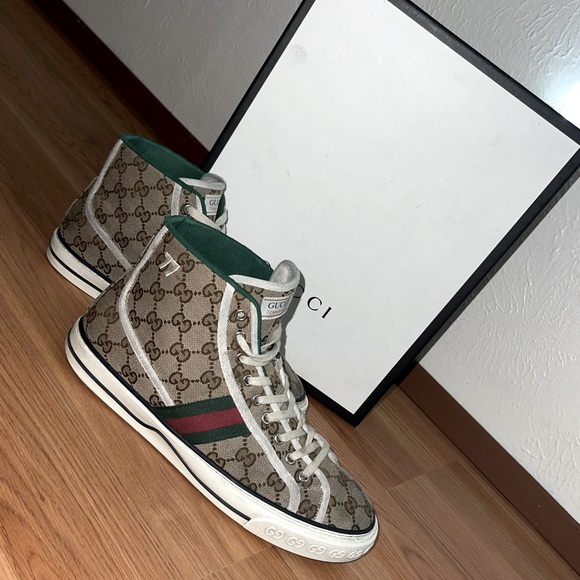 Gucci Other - GUCCI HIGHTOPS TENNIS 1977 GG USED